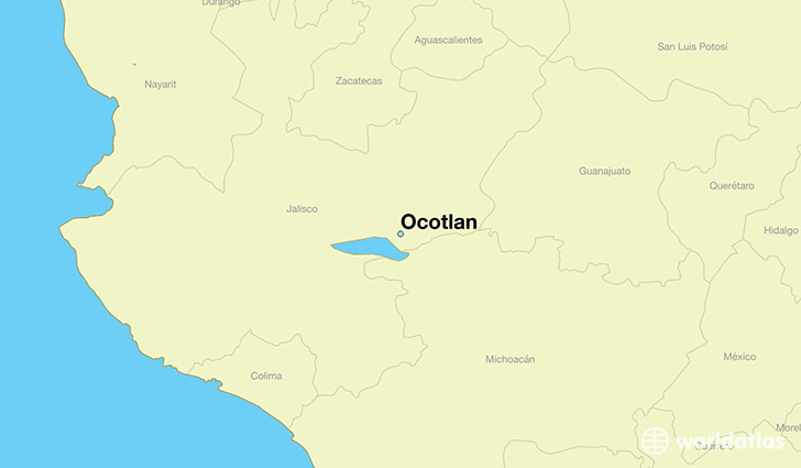 map showing the location of Ocotlan