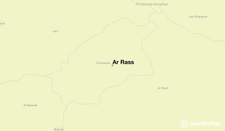map showing the location of Ar Rass
