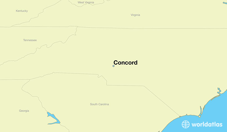 map showing the location of Concord