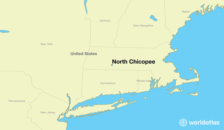 map showing the location of North Chicopee