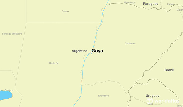 map showing the location of Goya