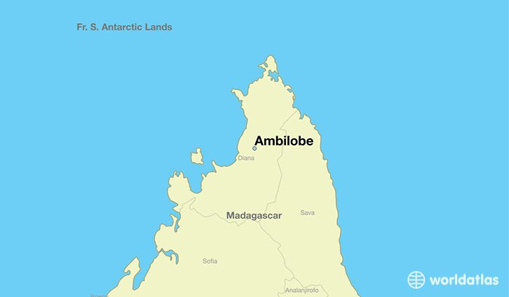 map showing the location of Ambilobe
