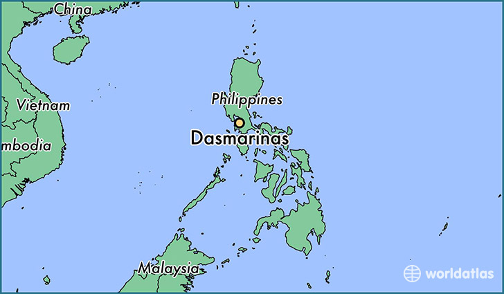 map showing the location of Dasmarinas