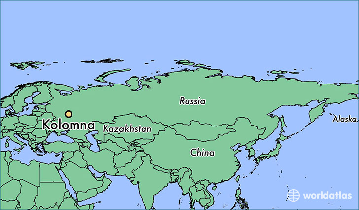 map showing the location of Kolomna