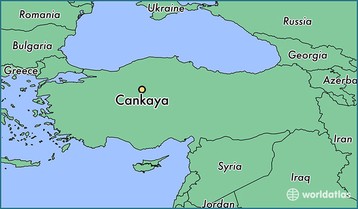 map showing the location of Cankaya