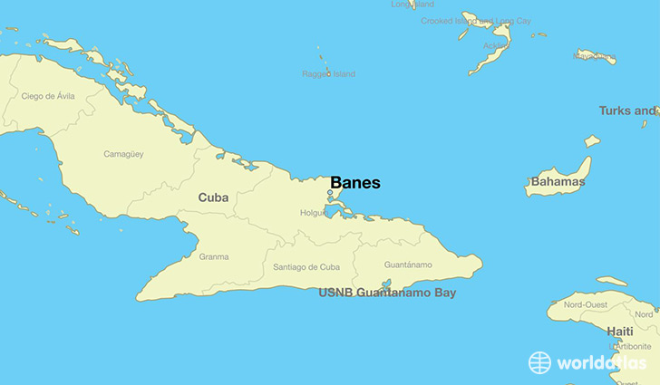 map showing the location of Banes