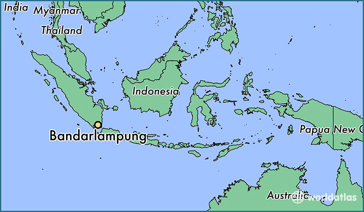 map showing the location of Bandarlampung