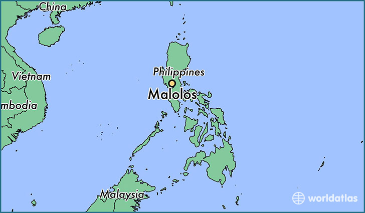 map showing the location of Malolos