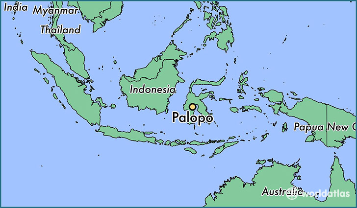 map showing the location of Palopo