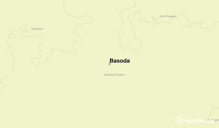 map showing the location of Basoda