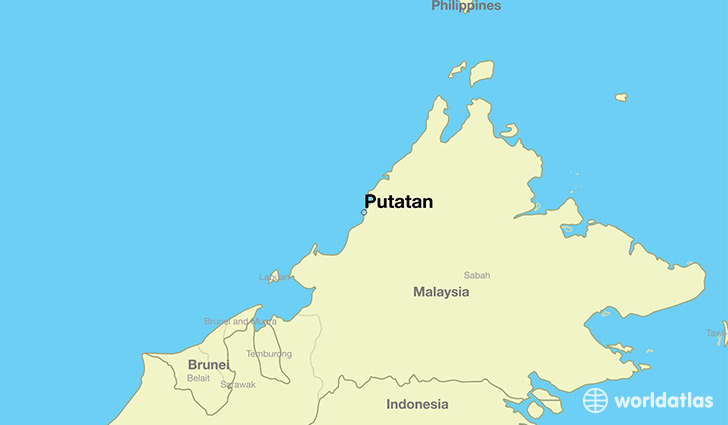 map showing the location of Putatan