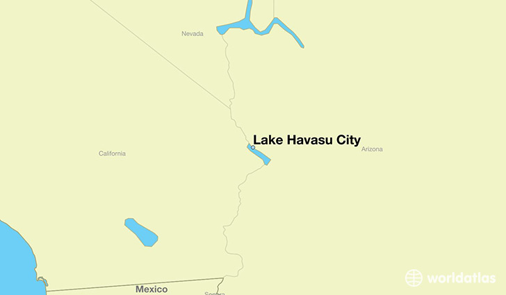 map showing the location of Lake Havasu City