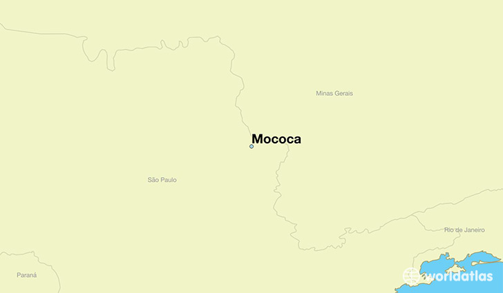 map showing the location of Mococa