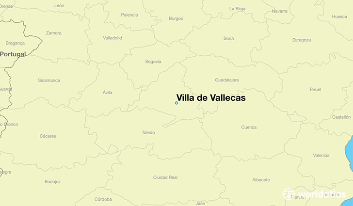 map showing the location of Villa de Vallecas