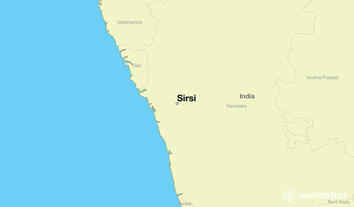 map showing the location of Sirsi