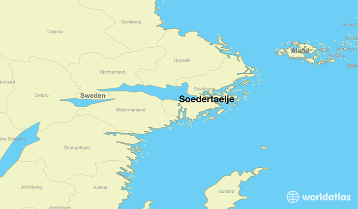 map showing the location of Soedertaelje