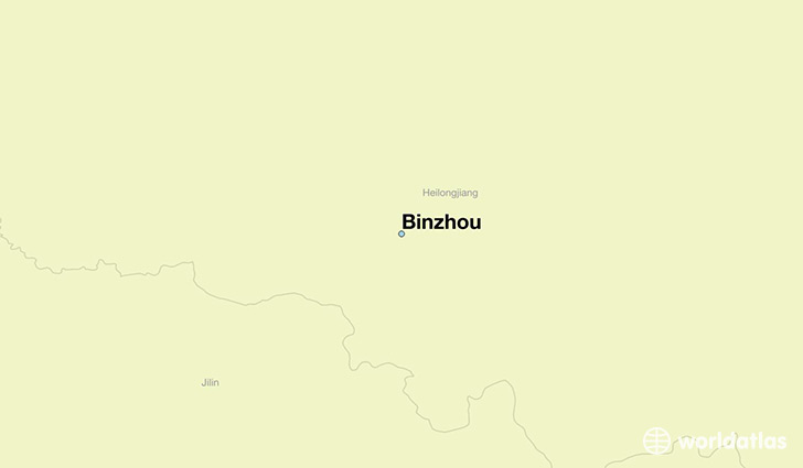 map showing the location of Binzhou