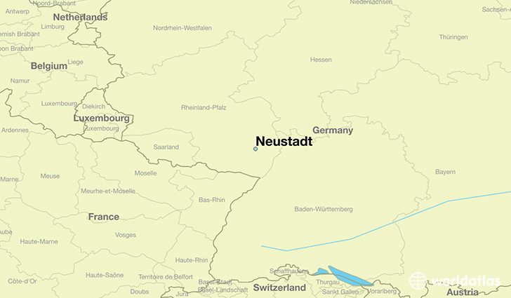 map showing the location of Neustadt