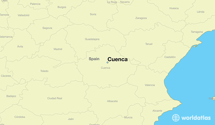 map showing the location of Cuenca