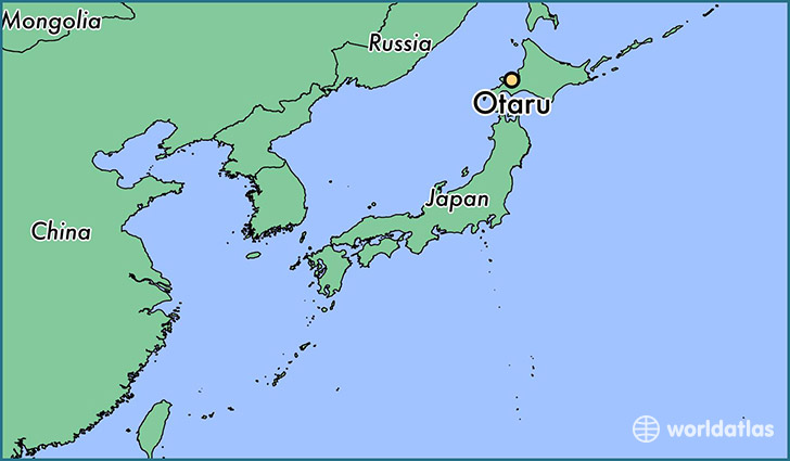 map showing the location of Otaru
