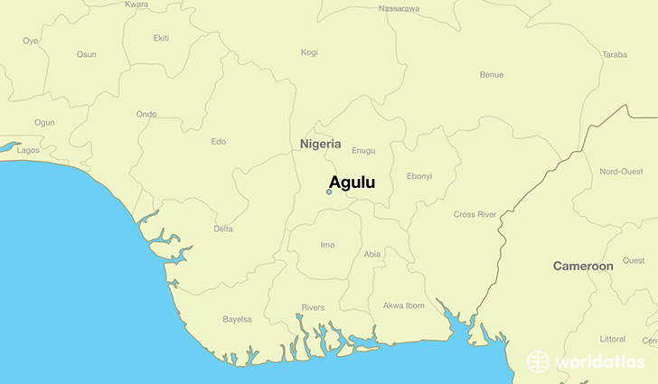 map showing the location of Agulu