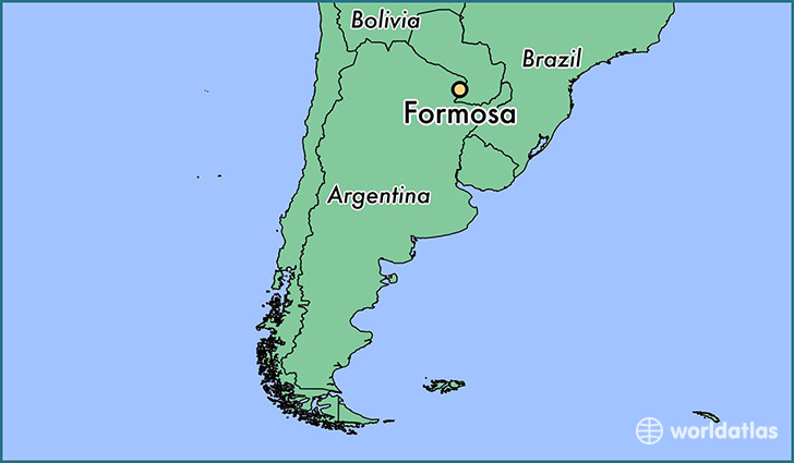 map showing the location of Formosa