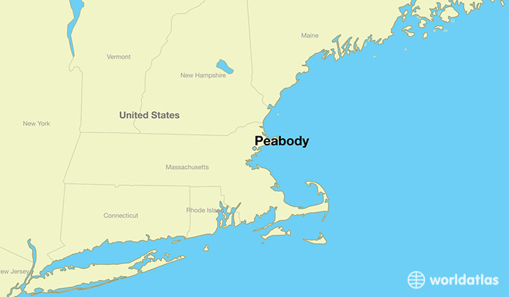 map showing the location of Peabody