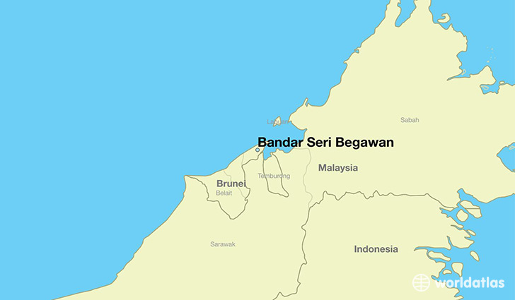 map showing the location of Bandar Seri Begawan