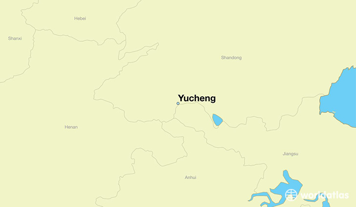 map showing the location of Yucheng
