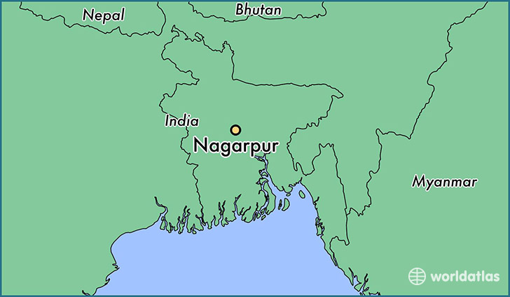 map showing the location of Nagarpur