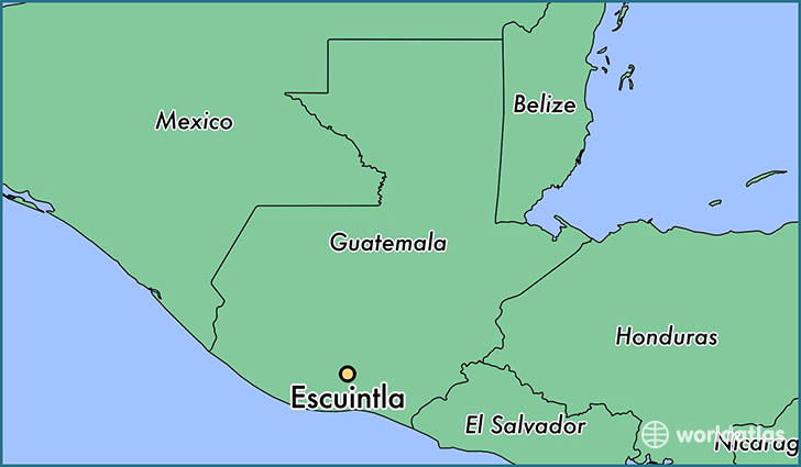 map showing the location of Escuintla