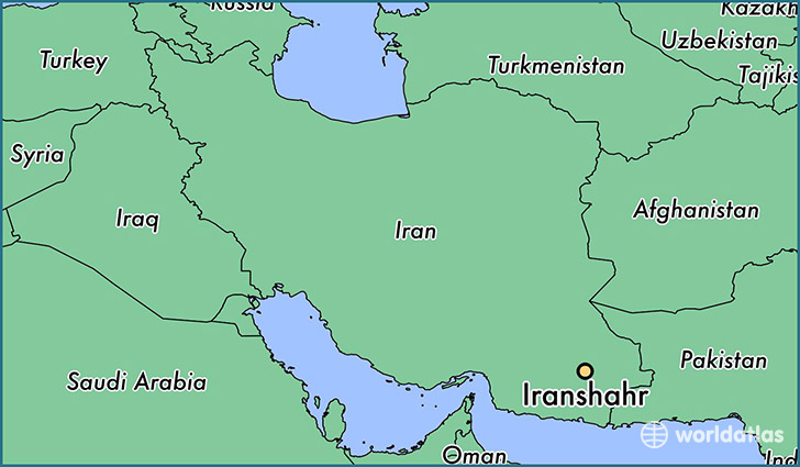 map showing the location of Iranshahr