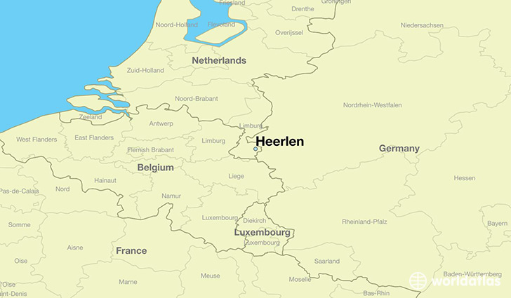 map showing the location of Heerlen