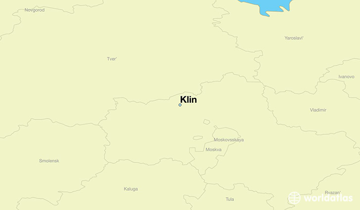 map showing the location of Klin