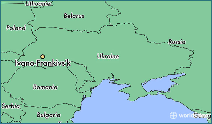 map showing the location of Ivano-Frankivs'k