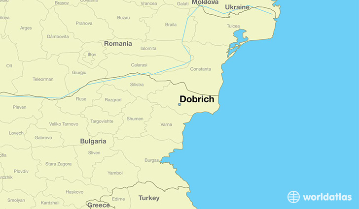 map showing the location of Dobrich