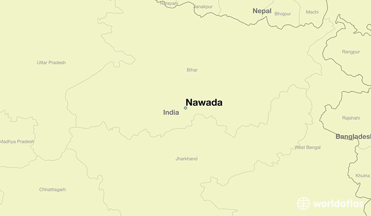 map showing the location of Nawada