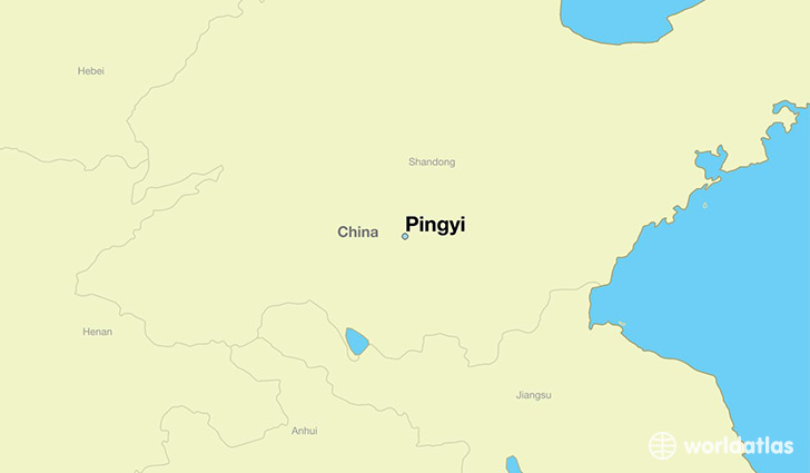 map showing the location of Pingyi