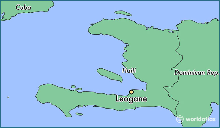 map showing the location of Leogane