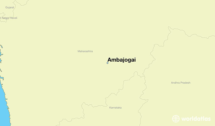 map showing the location of Ambajogai
