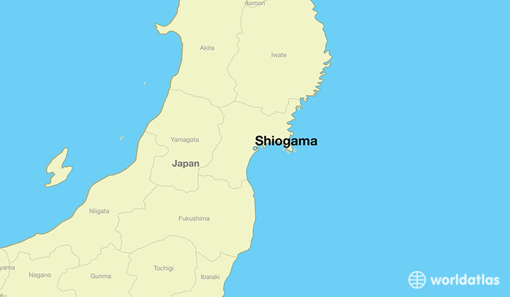 map showing the location of Shiogama