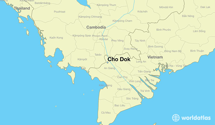 map showing the location of Cho Dok