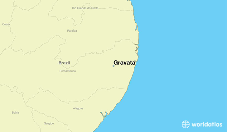 map showing the location of Gravata