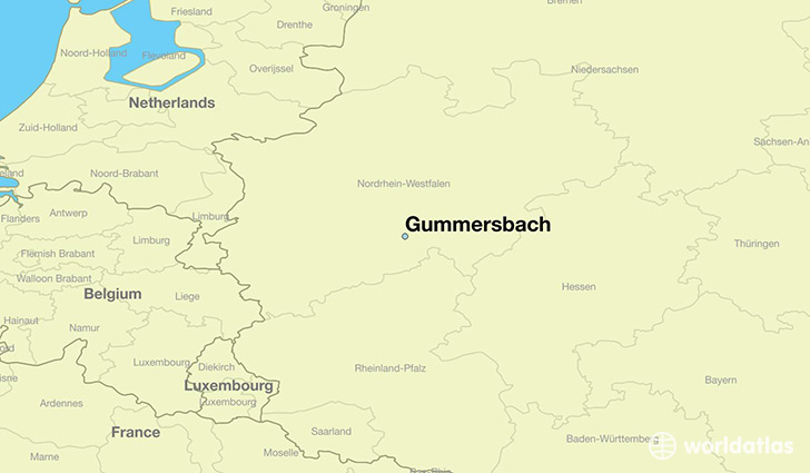 map showing the location of Gummersbach