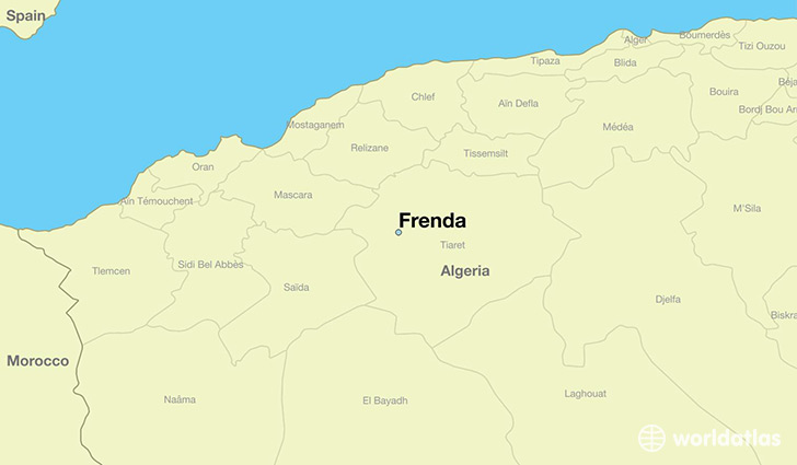 map showing the location of Frenda