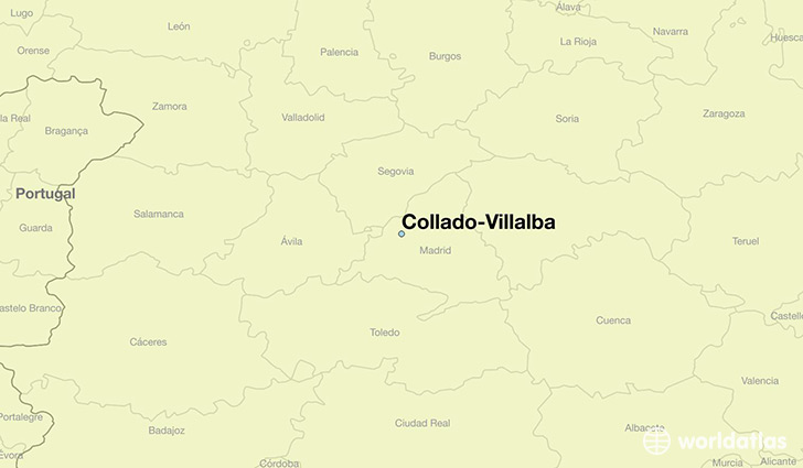 map showing the location of Collado-Villalba