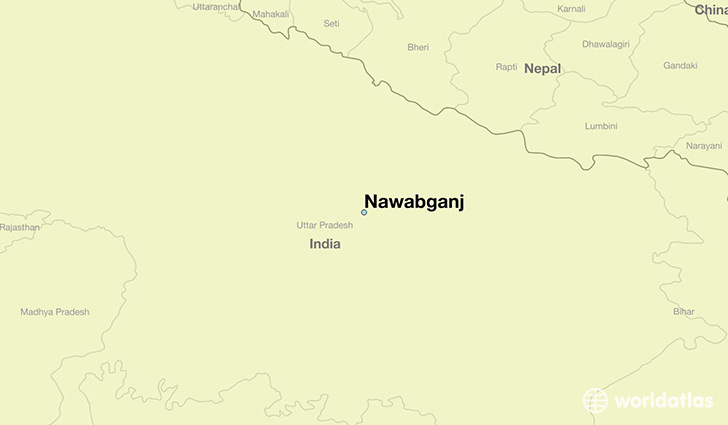 map showing the location of Nawabganj