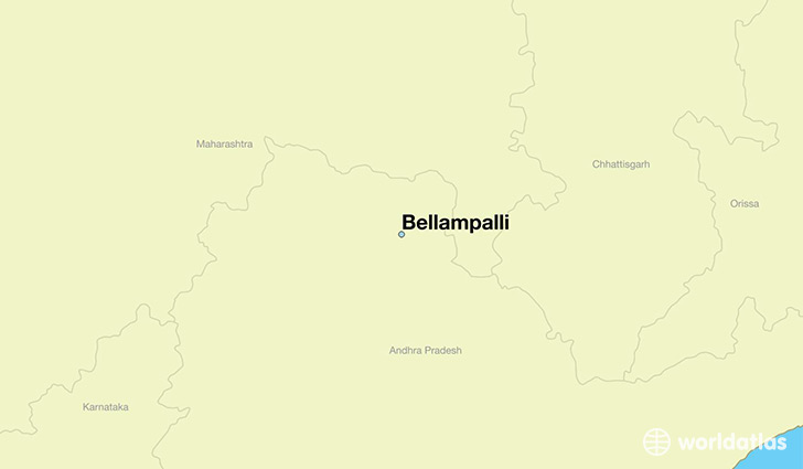 map showing the location of Bellampalli