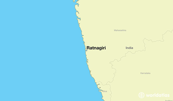 map showing the location of Ratnagiri