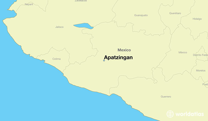 map showing the location of Apatzingan